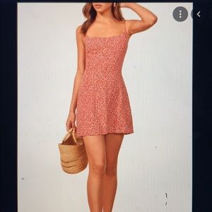 Reformation Yasmin dress red Scribble